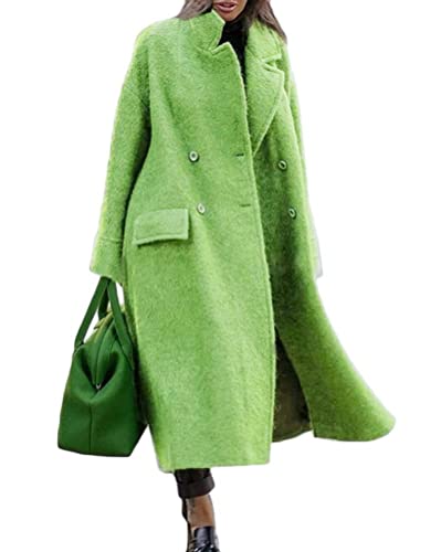 Onsoyours Mantel Damen Winter Jacke Parka Lang Cardigan Winter Outwear E Grün 3XL von Onsoyours