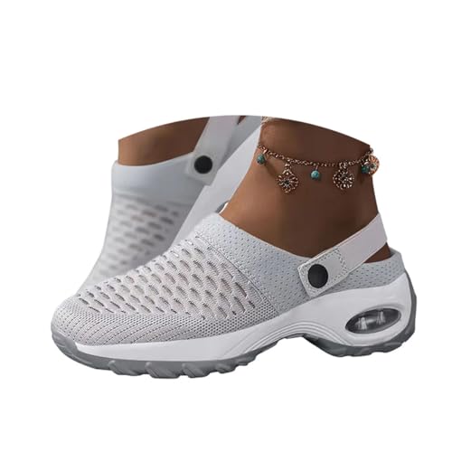 Onsoyours Orthopädische Schuhe Damen Luftkissen-Wanderschuhe Mesh Atmungsaktiv Sandals Orthopädische Air Cushion Slip On Walking Shoes Outdoor-Walking-Shoes A Grau 39 EU von Onsoyours