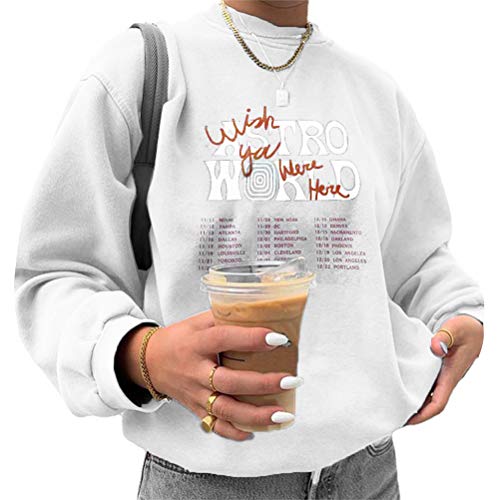 Onsoyours Sweatshirts Damen Lange Ärmel Pullover Winter Mit Rundhalsausschnitt Vintage Streetwear Oversized Bunter Cartoons Mädchen Sportbekleidung Top D Weiß L von Onsoyours