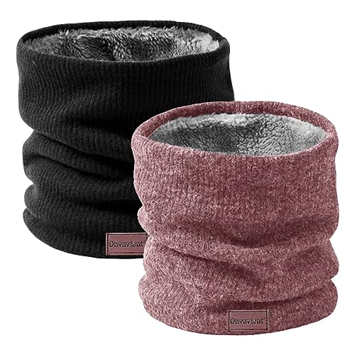 Onvavient Schal Herren Winter, Winter Halsschlauch Ski, Schlauchschal Halstuch Halswärmer Gesichtsschal Fleece Loop Schal Männer Frauen Warm Dick Loopschal Nackenwärmer von Onvavient