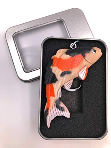 Onwomania - "-Koi Fisch Aquarium Schlüsselanhänger inkl. Geschenkbox - Glücksbringer Geschenk z.B. für den besten Freund, die Beste Freundin, Mama - Für Männer, Frauen & Kinder von Onwomania