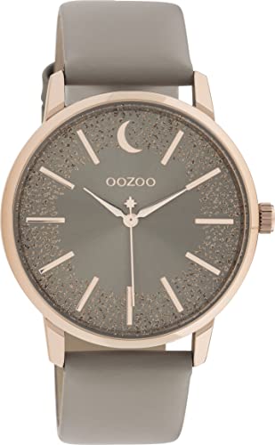 Oozoo Timepieces Damen Uhr - Armbanduhr Damen mit 20mm breites Lederarmband | Hochwertige Uhr für Frauen - Edle Analog Damenuhr in rund C11041 von Oozoo