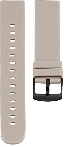 Oozoo Ersatzarmband Uhr 20mm Silikon - Taupe mit schwarzem Verschluss - Silikonarmband 20mm für Armbanduhren - Ersatzarmband Uhr Damen & Herren - Uhrarmband 20mm Schnellwechselverschluss 425.20 von Oozoo