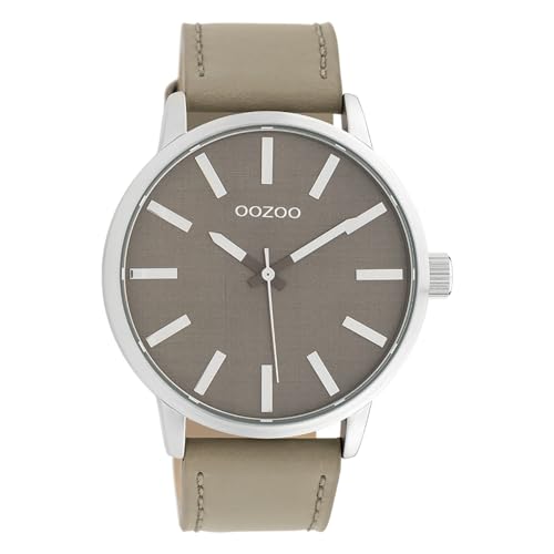 Oozoo Herrenuhr mit Lederband 45 MM Taupe/Taupe C10032 von Oozoo