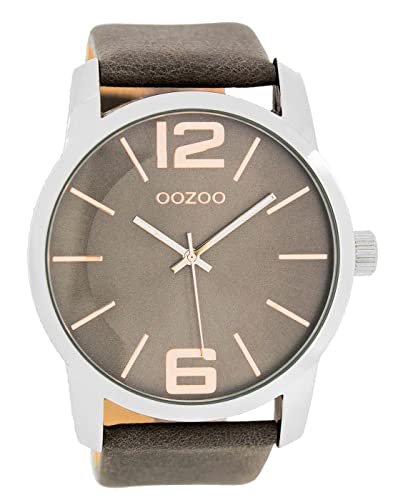 Oozoo Herrenuhr mit Lederband 48 MM Taupe/Taupe C7413 von Oozoo