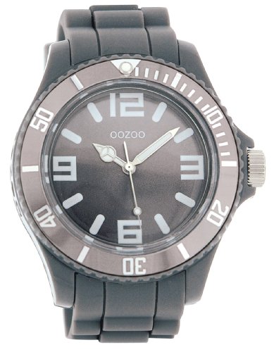 Oozoo Unisex-Armbanduhr Silicone Collection Analog Silikon grau C4163 von Oozoo