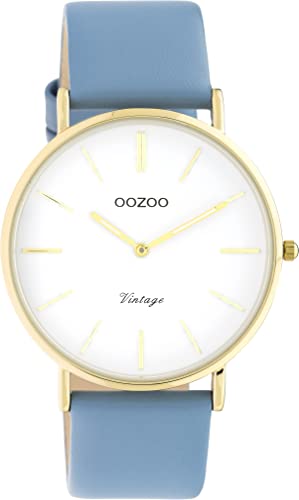 Oozoo Vintage Damen Uhr - Armbanduhr Damen mit 20mm Lederarmband - Analog Damenuhr in rund C20224 von Oozoo