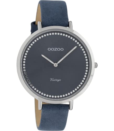 Oozoo Vintage Damenuhr Lederband 40 MM Blau/Blau C9852 von Oozoo