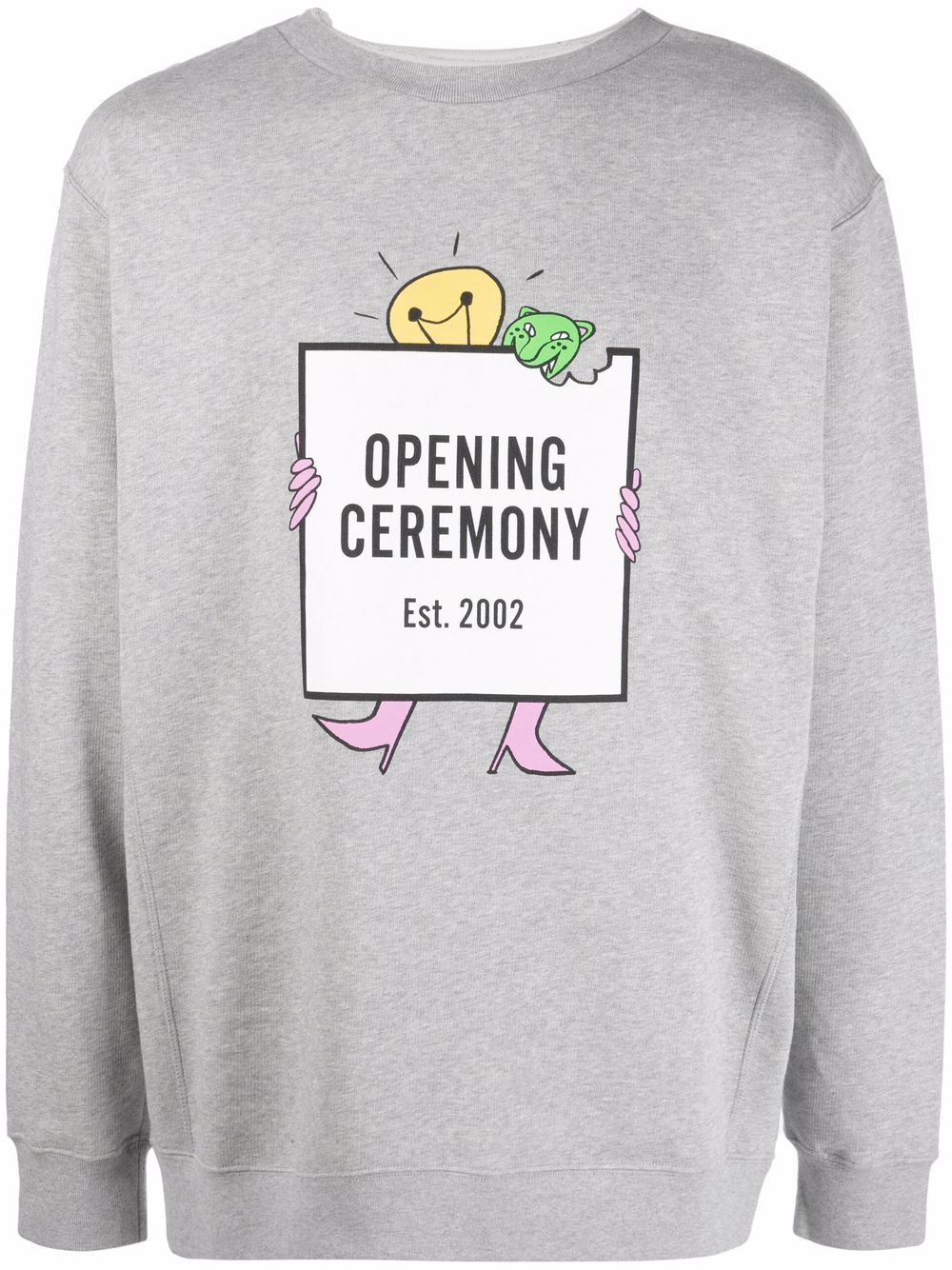 Opening Ceremony Hoodie mit Logo-Print - Grau von Opening Ceremony