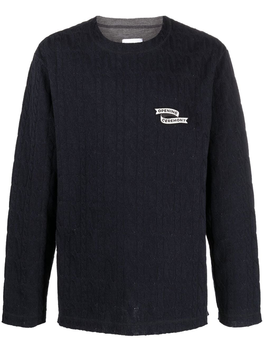 Opening Ceremony Pullover mit Zopfmuster - Blau von Opening Ceremony