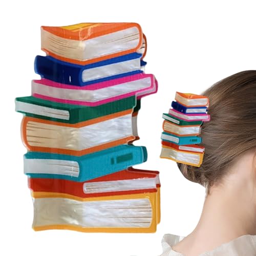 Buchkrallenklammern, Buch-Haarspange, einzigartige Haarspange für Bücherstapel, Lehrer-Haarzubehör, modische Krokodilklemme für Schulanfang, Cheve Buchkrallenklammern, Buch-Haarspange, einzigartige Haarspange für Bücherstapel, Lehrer-Haarzubehör, modische Krokodilklemme für Schulanfang, Cheve von Opilroyn