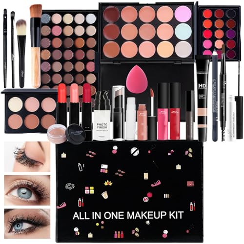 Make-up-Set für Damen, komplettes Set, Make-up-Kits für Damen, Make-up-Set für Mädchen, 24-teiliges Set – Make-up-Pinsel, Lidschatten-Palette, Lipgloss-Set Make-up-Set für Damen, komplettes Set, Make-up-Kits für Damen, Make-up-Set für Mädchen, 24-teiliges Set – Make-up-Pinsel, Lidschatten-Palette, Lipgloss-Set von Opilroyn
