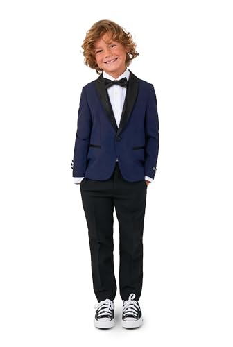 OppoSuits Formelles Outfit für Jungen - Premium Tuxedo Anzug - Tailliertes Outfit - Blau und Schwarz - Inklusive Blazer, Hose und Fliege von OppoSuits