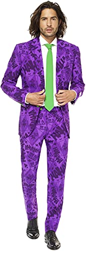 OppoSuits Konzessioniert Superheld Halloween Anzüge für Herren - Komplettes Set: Jackett, Hose und Krawatte,violett ,52 von OppoSuits