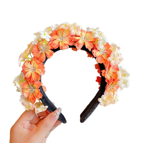 OralGos Blumenstirnbänder für Damen, Braut, Blumenkrone für Hochzeit, Party, Zubehör, Blumengirlanden, Krone, Haarkranz, Blumenstirnbänder von OralGos