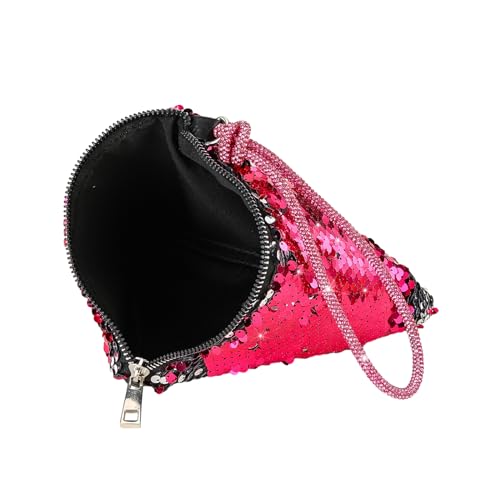 OralGos Clutch, Abendtasche mit Strass, für Damen und Mädchen, Glitzer-Armband, Clutch, Handtasche, Dreieck, Cocktail-Tasche, Hochzeits-Geldbörse von OralGos