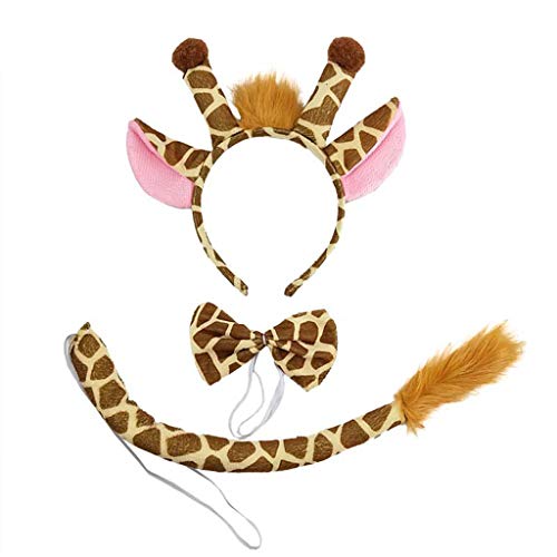 OralGos Giraffen-Haarreif, Plüsch-Giraffen-Stirnband, Giraffen-Kopfbedeckung, Stirnband für Damen und Mädchen, Cartoon-Plüsch-Haarband, Kopfschmuck von OralGos