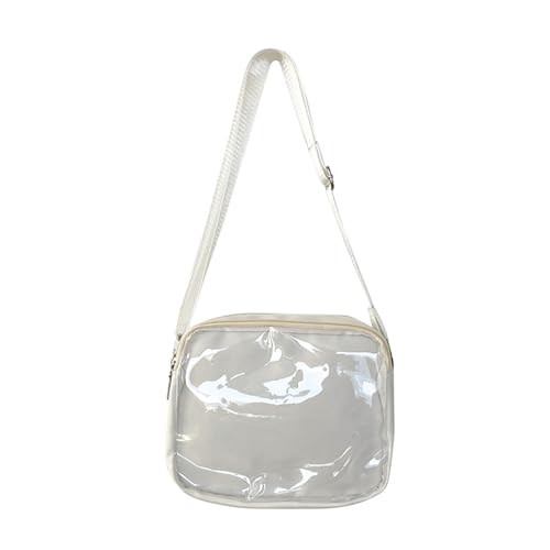 OralGos Umhängetasche für Schulmädchen, Studenten, japanischer Stil, transparente Schultertasche für Anime-Abzeichen, weiß von OralGos