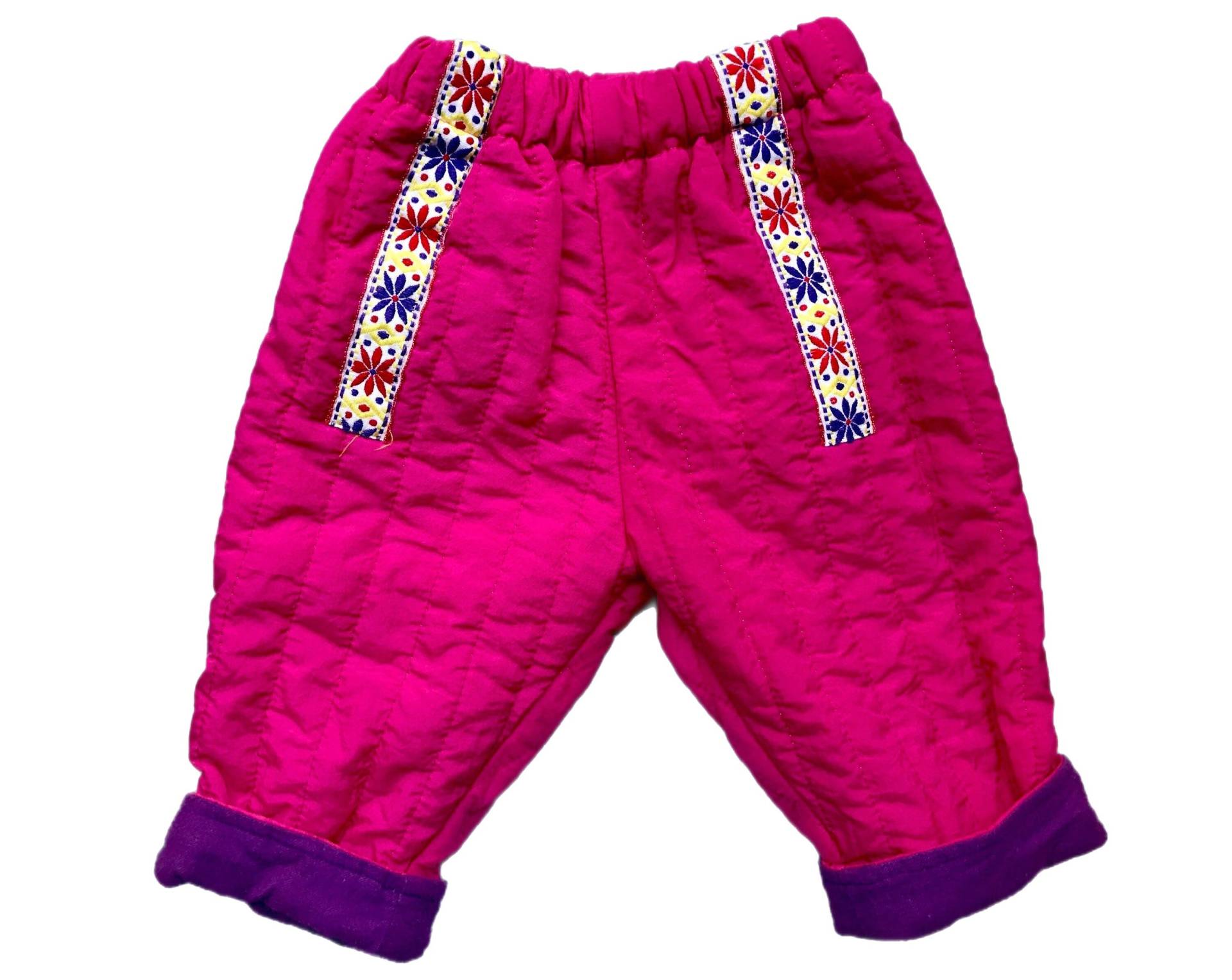 Vintage Gefütterte Hose Baby Mädchen Winter Warme Dicke 1990Er Jahre 3-6 Monate Rosa Retro von OrangesandLemonsJnr