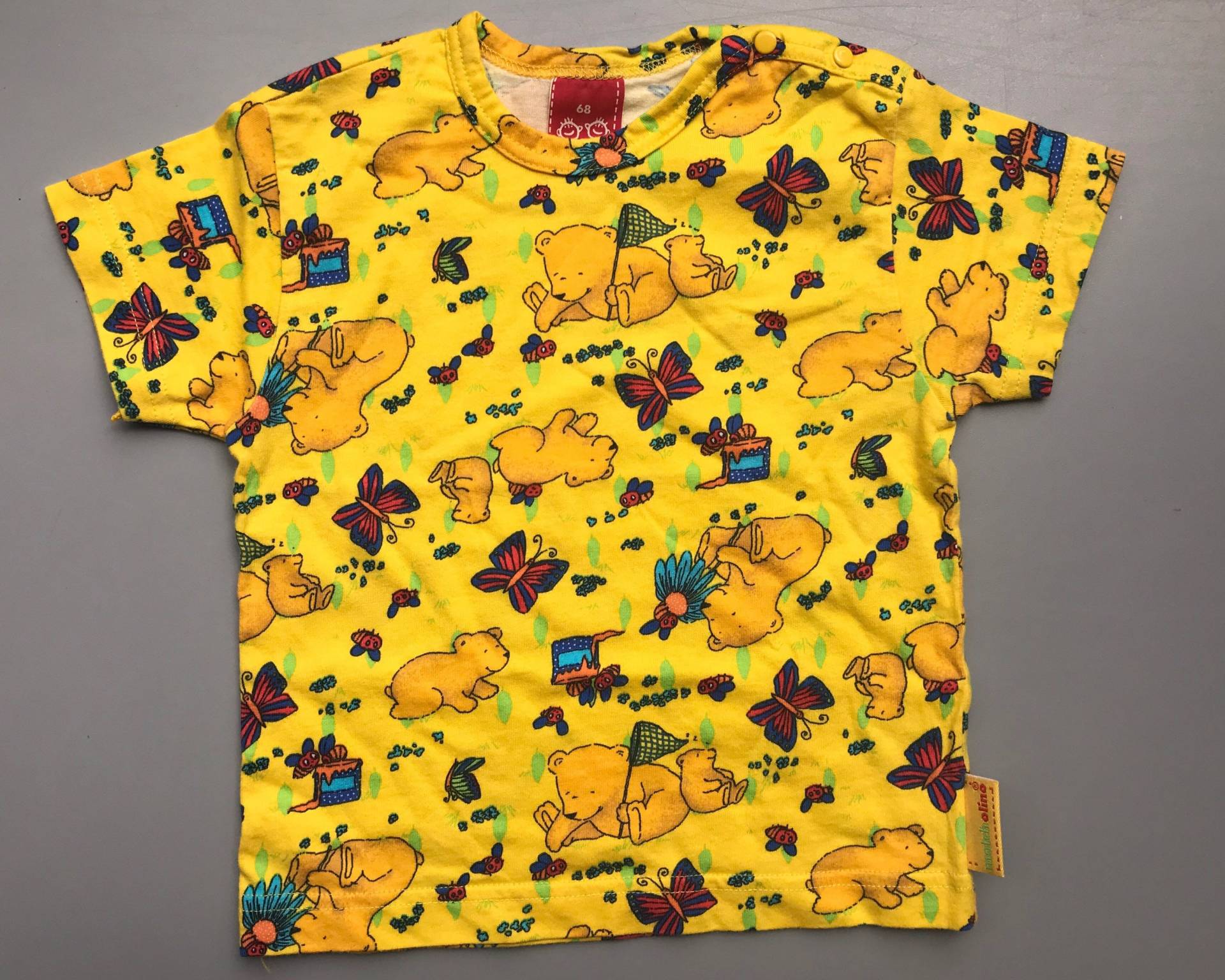 Vintage Shirt 3-6 Monate 1990Er Jahre Gelb Eisbär Baby Junge Mädchen Retro Sommer Hell von OrangesandLemonsJnr