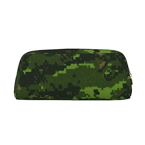 Grüne Armee Digital Camouflage Gedruckt Federmäppchen Leder Make-up Tasche Tragbare Reise Kulturbeutel Reißverschluss Kleine Aufbewahrungstasche für Frauen Mädchen, gold, Einheitsgröße, Kulturbeutel von OrcoW