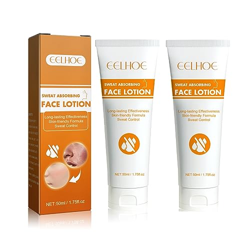 Antitranspirant-Creme, Antitranspirant Für Gesicht, Antitranspirantlotion, Hinterlässt Flecken, Wirksamer Zusätzlicher Schutz Bei Übermäßigem Schwitzen, Antischweißcreme Männer Frauen (2PC) von Orgrul