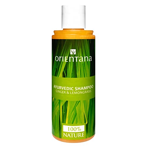 Orientana - Haarshampoo Für Damen | Ingwer & Zitronengras | 98.8% Natürliches Veganes Shampoo Ohne Silikon Sulfate & Parabene | Gegen Haarausfall | Trockenes Fettiges Haar & Juckende Kopfhaut - 210 ml von Orientana