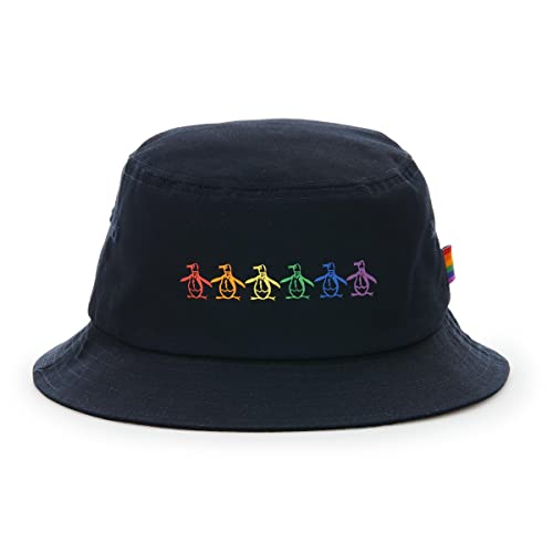 Original Penguin Regenbogen-Logo Baumwoll-Twill-Fischerhut, Saphir, dunkel, Einheitsgröße von Original Penguin