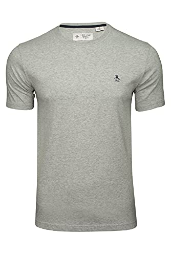 Original Pengun Herren Small Embroidered Logo T-Shirt, Rain Heather, 080, L von Original Penguin