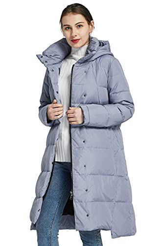 Orolay Damen Daunenmantel Warm Winter Jacke mit Kapuze Stilvoll Blau M von Orolay