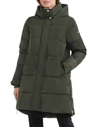 Orolay Damen Winter Dicker Puffermantel Warme Jacke mit Kapuze Armeegrün S von Orolay