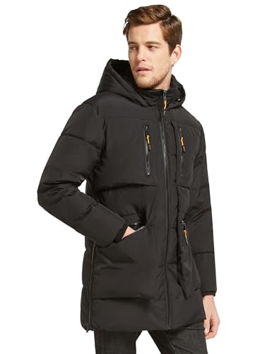 Orolay Herren Verdickter Hoodie Daunenmantel Warmer Mantel Lsolierter Winterparka Schwarz S von Orolay