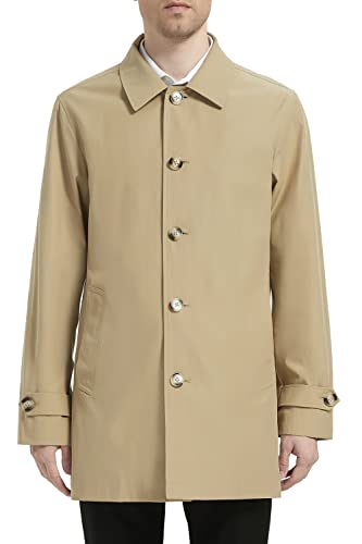 Orolay Herren Trenchcoat Outwear mit Klassischer Reversleiste Taschen Freizeitjacke Khaki L von Orolay