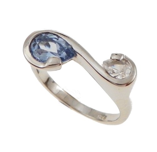 Orphelia Damen-Ring 925 Sterling Silber mit Zirkonia blau von Orphelia