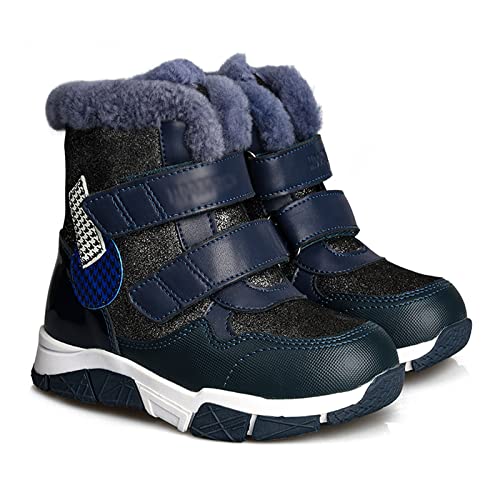 Orthopädische Schneestiefel für Kinder und Kleinkinder,Hohe Spitze Warmes Fleece Futter Wasserdicht Isolierte Schuhe mit Knöchel Unterstützung,Rutschfeste Sohlen von Orthopop