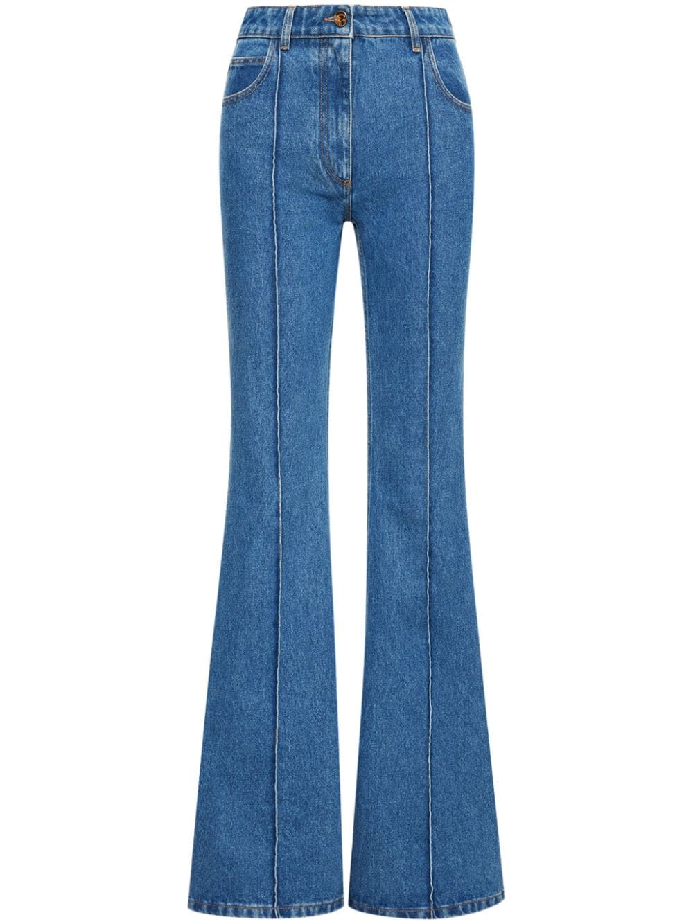 Oscar de la Renta Bootcut-Jeans mit hohem Bund - Blau von Oscar de la Renta