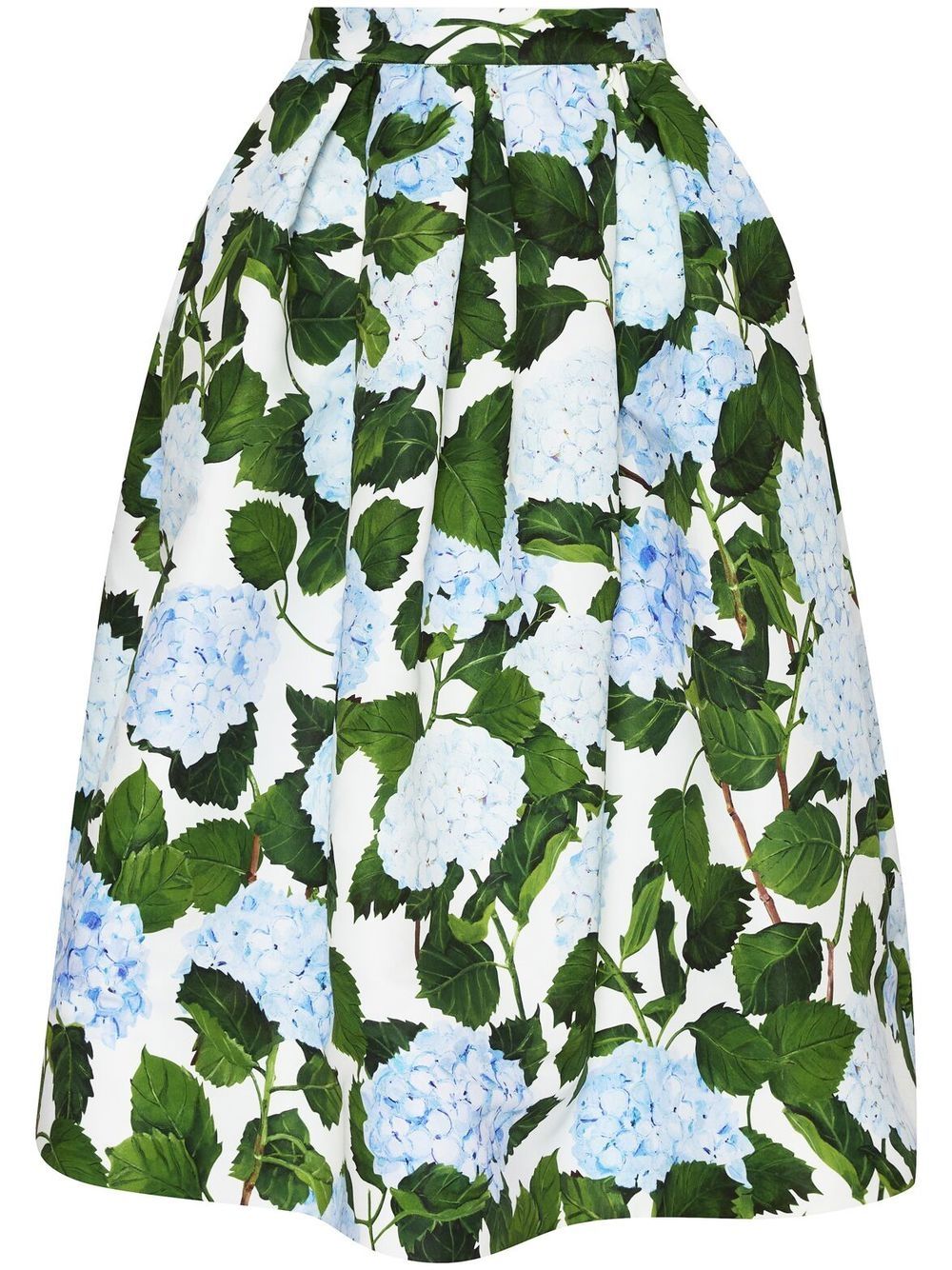 Oscar de la Renta Midirock mit Blumen-Print - Weiß von Oscar de la Renta