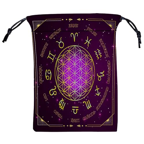 Osdhezcn Wahrsagungs Tarot Würfel Tasche Hochzeitstasche Tischdecke Orakel Karten Spieltasche Schmuckaufbewahrung Kordelzug Tarot Tasche Kordelzug Schmuckbeutel von Osdhezcn