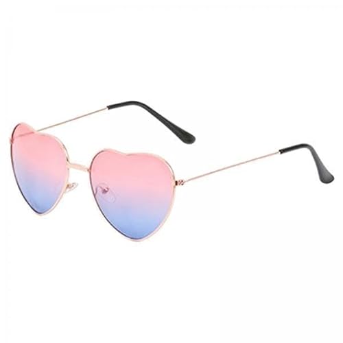 Oshhni 5x Herzförmige Sonnenbrille Damen Damen Trendy Shades Brillen Sonnenbrillen A b Metallrahmen von Oshhni