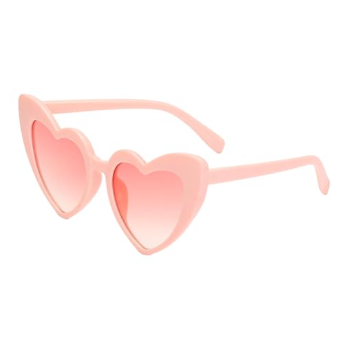 Oshhni Herzförmige Sonnenbrille, Party-Sonnenbrille für Rucksackreisen, Urlaubs-Foto-Requisiten, Rosa Rahmen von Oshhni