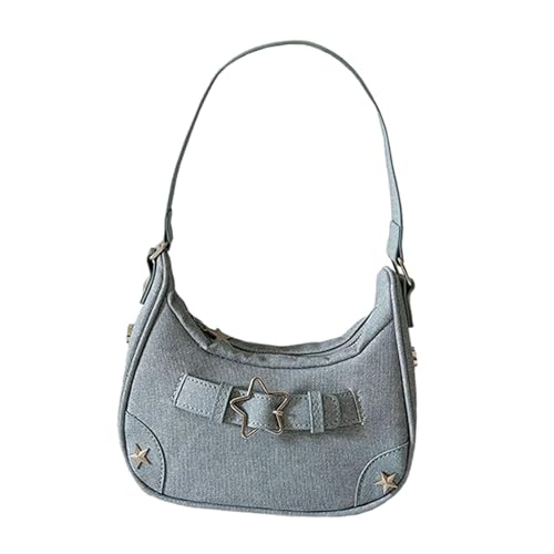 Oshhni Jeanstasche für Damen, Umhängetasche, große Kapazität, Stern-Tragetasche, Handtasche, Hobo-Tasche für Party, Reisen, Straße, Arbeit, von Oshhni