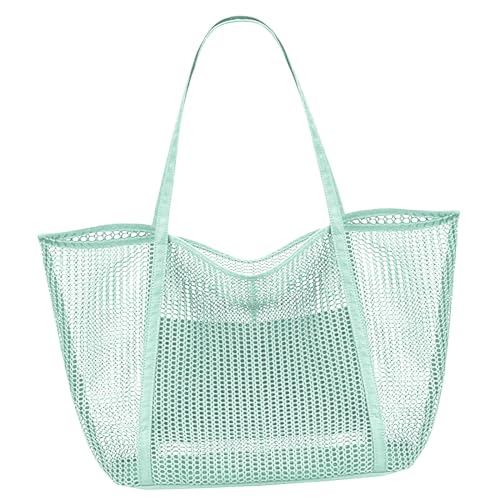 Oshhni Strand-Einkaufstasche, Handtasche, Mehrzweck-Pooltasche, Strand-Umhängetasche, Aufbewahrungstasche für Picknick, Urlaub, Shopping, Camping, Schwimmen, Hellblau von Oshhni