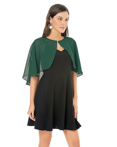 Ossadress Sanft Chiffon Schal Stola Bolero Wraps zum Abendkleid Hochzeit Kap Zudecken Jacke für Frauen Kleider DarkGreen Ossadress Sanft Chiffon Schal Stola Bolero Wraps zum Abendkleid Hochzeit Kap Zudecken Jacke für Frauen Kleider DarkGreen von Ossadress