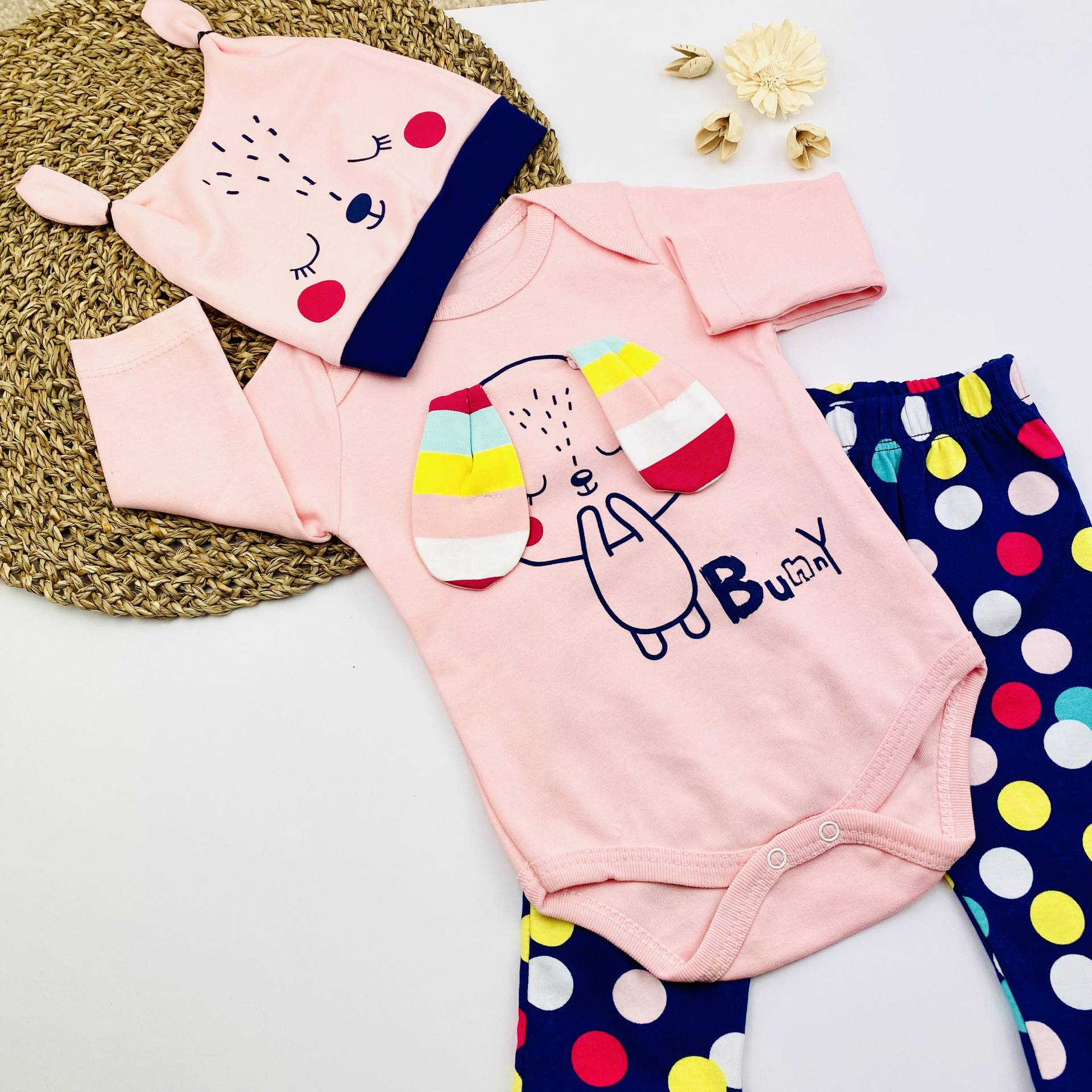 Baby Mädchen Ostergeschenk | Strampler Baumwolle Neugeborenen Set Kleidung Overall Geschenk Zur Babyparty Lounge Babybodys von OttoBabyShop