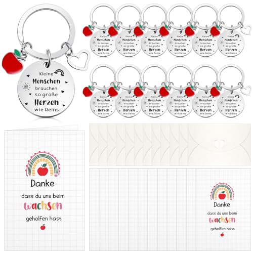 Otuuz 12 Sets Lehrer Schlüsselanhänger Dankeschön Geschenk für Erzieherin Schlüsselanhänger mit Anhänger Dankeskarte mit Umschlag Abschiedsgeschenk Abitur Geschenke für Lehrerin Erzieher Otuuz 12 Sets Lehrer Schlüsselanhänger Dankeschön Geschenk für Erzieherin Schlüsselanhänger mit Anhänger Dankeskarte mit Umschlag Abschiedsgeschenk Abitur Geschenke für Lehrerin Erzieher von Otuuz