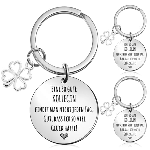 Otuuz 3 Set Abschiedsgeschenk für Kollegen 3 Glücksbringer Schlüsselanhänger für Kollegen mit Geschenkboxen Motivationsgeschenke Mutmacher Geschenk für Kollegin Freundin Geburtstag Dankeschön von Otuuz