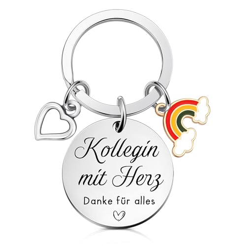 Otuuz Abschiedsgeschenk Schlüsselanhänger für Kollegen Inspirierender Regenbogen Schlüsselanhänger Mitarbeiter Motivation Geschenk für Jobwechsel Ruhestand Geburtstag Weihnachten von Otuuz