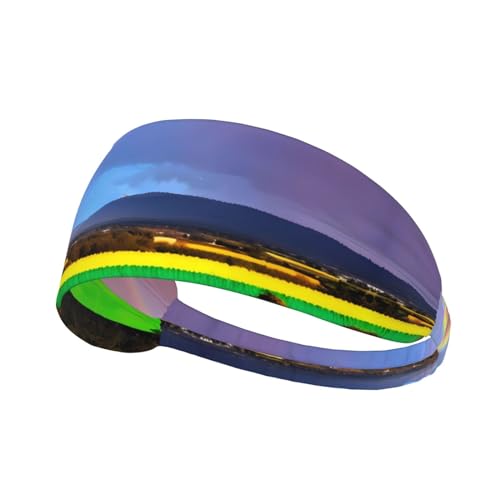 Elastisches Übungs-Stirnband mit Regenbogen-Motiv, Kopfband für Männer und Frauen, Haarband für Yoga-Fitness Elastisches Übungs-Stirnband mit Regenbogen-Motiv, Kopfband für Männer und Frauen, Haarband für Yoga-Fitness von Oudrspo