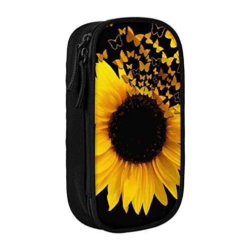 Oudrspo Großes Federmäppchen mit Sonnenblume, Blumen, Schmetterlingen, Kunstdruck, langlebiges Federmäppchen, tragbare Schreibwarentasche, Schreibwaren-Organizer Oudrspo Großes Federmäppchen mit Sonnenblume, Blumen, Schmetterlingen, Kunstdruck, langlebiges Federmäppchen, tragbare Schreibwarentasche, Schreibwaren-Organizer von Oudrspo