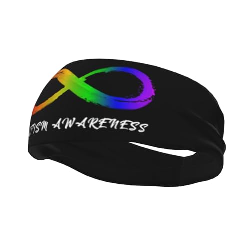 Stirnbänder Autism Awareness Infinity Symbol 1 Schweißband für Frauen Männer-Yoga Schweißband Elastische breite Haarbänder für Sport Fitness, Schwarz Stirnbänder Autism Awareness Infinity Symbol 1 Schweißband für Frauen Männer-Yoga Schweißband Elastische breite Haarbänder für Sport Fitness, Schwarz von Oudrspo